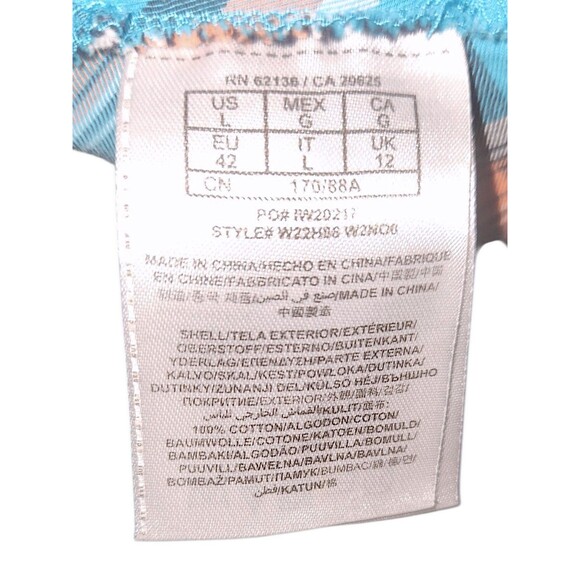 Guess shirt women's button-up Plaid Green, orange short-sleeved top Form-fitting - Picture 6 of 7